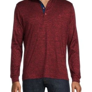 Men’sTailor Byrd Burgundy Long Sleeve Polo Sz: XL   MFSP: $79